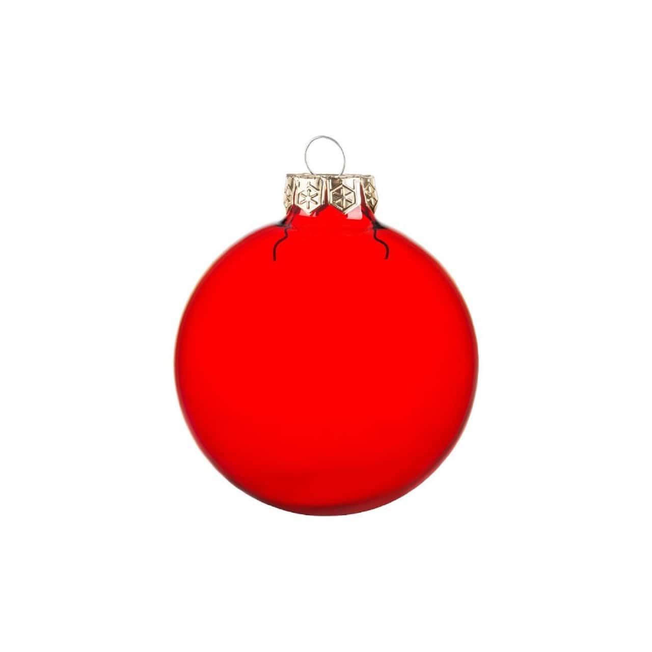 Whitehurst 8 Pack 3.25" Transparent Glass Ball Ornaments